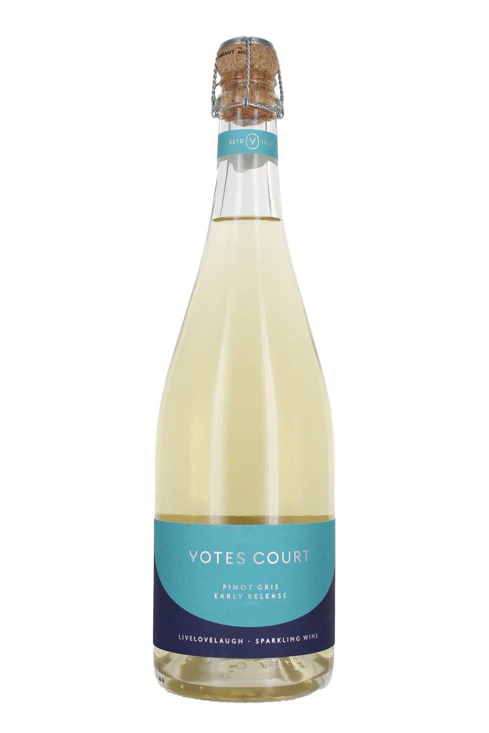 2023 Yotes Court ‘LiveLoveLaugh’ Sparkling Pinot Gris, Kent