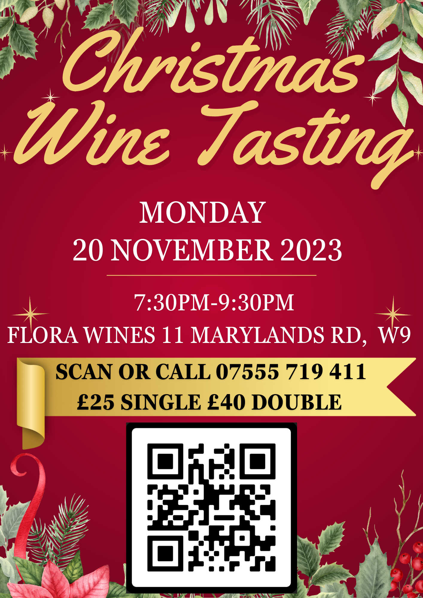 HAC Christmas Wine Tasting - 20th of November - £15.00